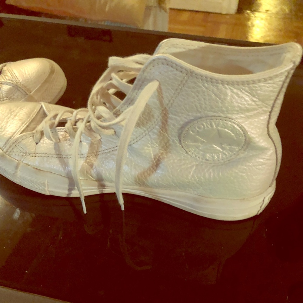 White leather converse